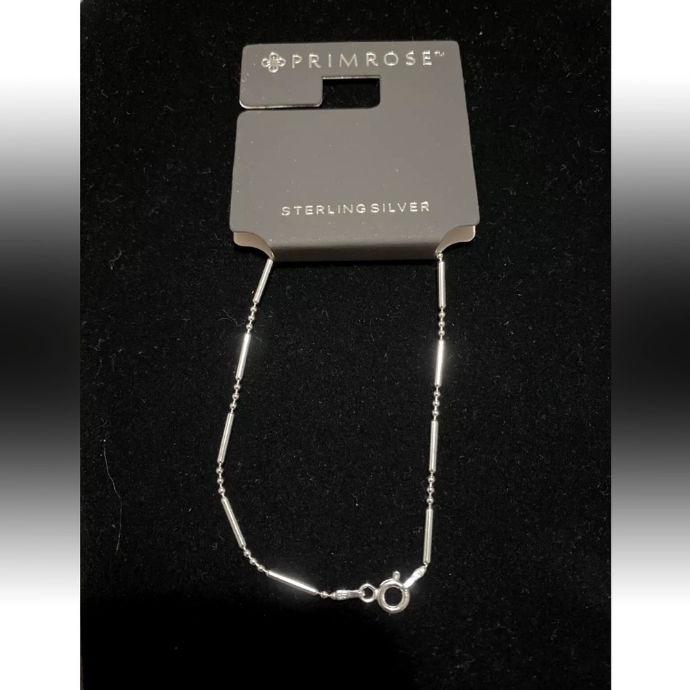 Italian Sterling Silver Bracelet 925 Italy  8” Ball Link Chain
